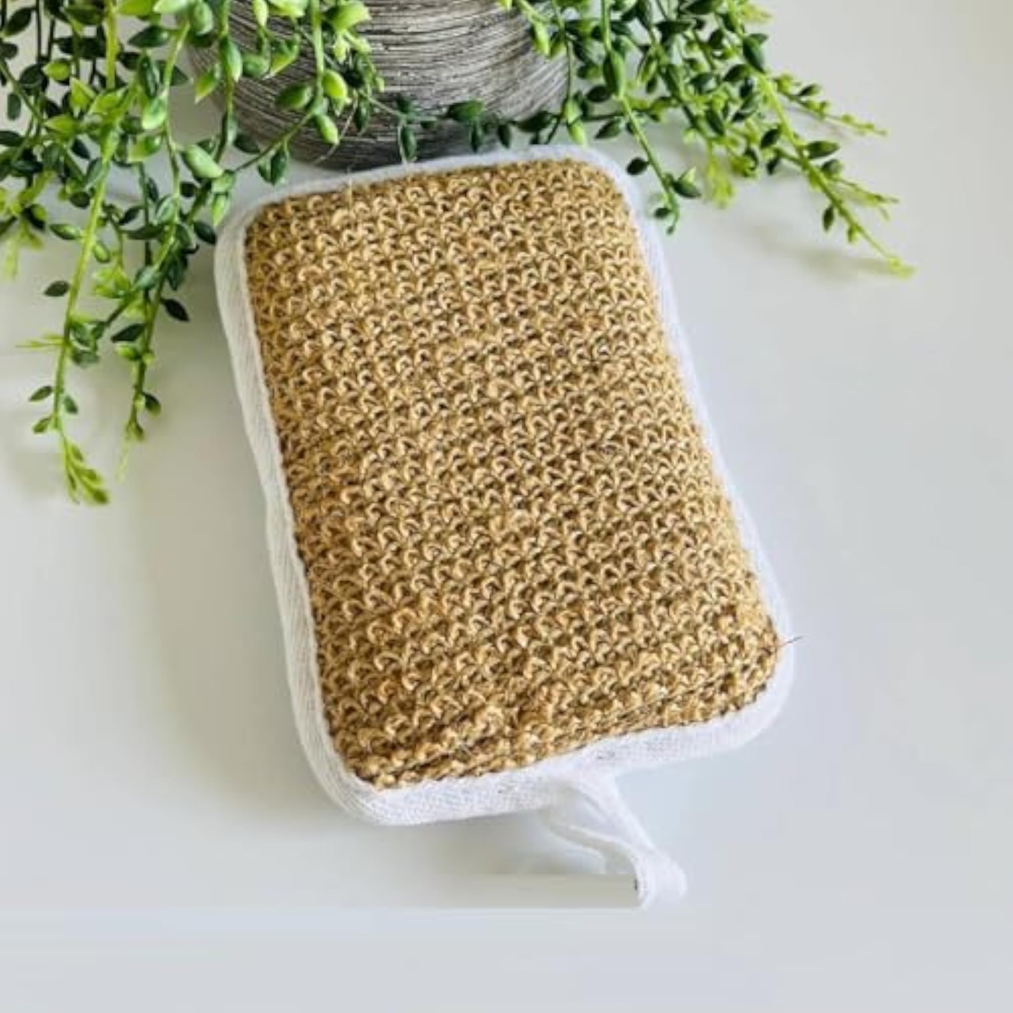 Natural Square Hemp Exfoliating Loofah Sponge for Bathing